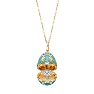 Fabergé Heritage Palais Tsarskoye Selo Locket with Teal Enamel 1151FP2545/30