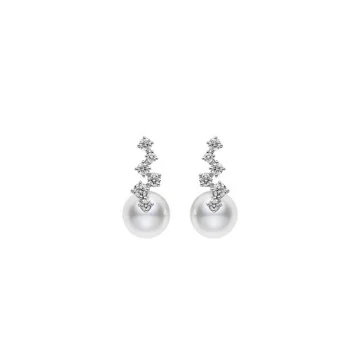 Mikimoto Akoya 8.25mm Starry Night Pearl Earrings PEH5001DW