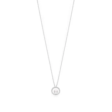 Mikimoto Akoya Circle 7mm Pearl and Diamond Pendant PPA 5501D W