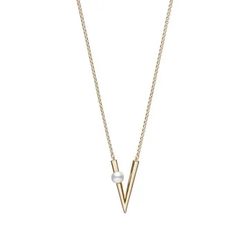 Mikimoto V Code 18ct Yellow Gold Akoya Pearl Pendant PP 20641 K