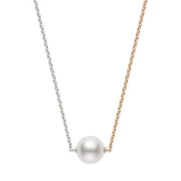 Mikimoto Akoya 18ct White and Rose Gold Cultured Pearl Pendant PP 20663D C