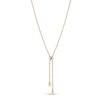 Roberto Coin Love in Verona 0.36ct Diamond Flower Drop Pendant Necklace