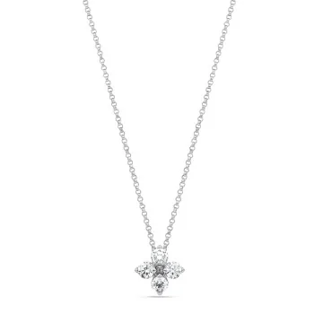Roberto Coin Love in Verona 0.67ct Diamond Flower Pendant Necklace