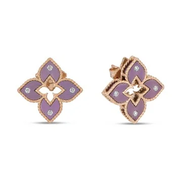 Roberto Coin 18ct Rose Gold Venetian Princess Earrings ADR777EA3405 R