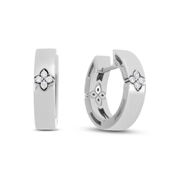 Roberto Coin Love in Verona 18ct White Gold 0.04ct Diamond Earrings ADR777EA3820_W