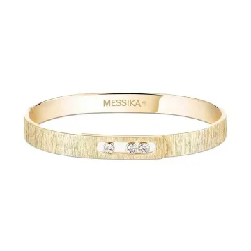 Messika Move Noa Ciselé 18ct Yellow Gold Bangle 14481-YG LARGE