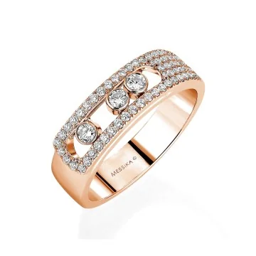 Messika Move Noa Pavé 18ct Rose Gold 0.40ct Diamond Ring 06129-RG