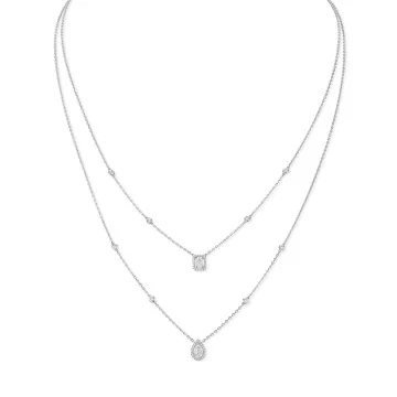 Messika My Twin 2 Rows 18ct White Gold 0.76ct Diamond Necklace 06506-WG