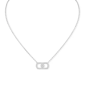 So Move 18ct White Gold Pavé 0.65ct Diamond Necklace 12945-WG