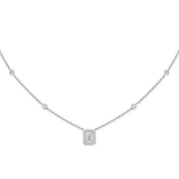 Messika White Gold Joy 0.25ct Emerald Cut Diamond Necklace 15088-WG