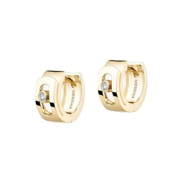 Messika Move Noa 18ct Yellow Gold 0.05ct Diamond Set Hoop Earrings 15211-YG