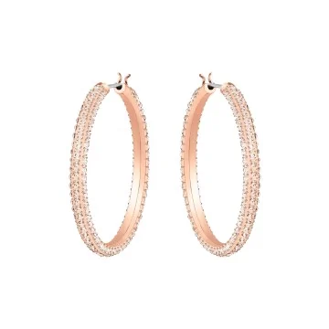 Swarovski Stone Rose Gold Plated Crystal Hoop Earrings 5383938