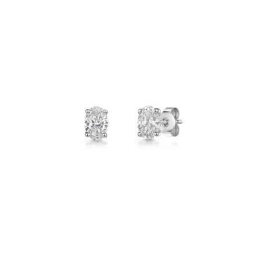 18ct White Gold Oval Cut 1.40ct Lab Grown Diamond Stud Earrings