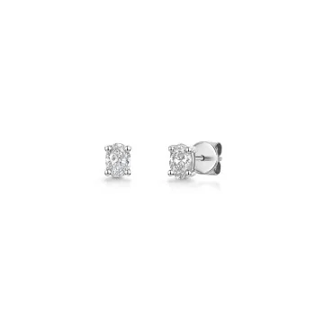 18ct White Gold Oval Cut 0.40ct Lab Grown Diamond Stud Earrings
