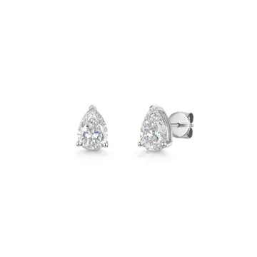 18ct White Gold Pear Cut 1.50ct Lab Grown Diamond Earrings
