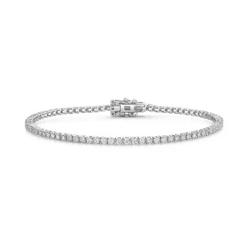 9ct White Gold Round Brilliant 2.00ct Lab Grown Diamond Bracelet