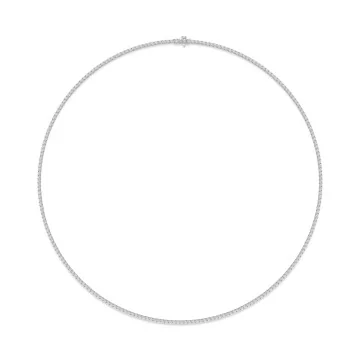 18ct White Gold Round Brilliant 5.00ct Lab Grown Diamond Tennis Necklet