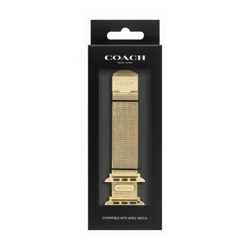 Coach Gold Tone Mesh Apple Watch Strap 14700064
