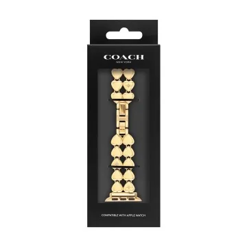 Coach Gold Tone Heart Apple Watch Strap 14700336