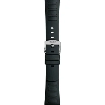 MIDO Multifort TV Black Rubber Watch Strap M603018741