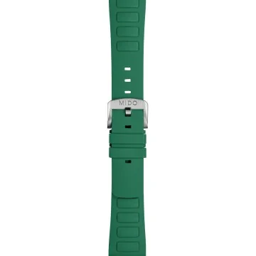 Mido Multifort TV Green Rubber Watch Strap M603019156