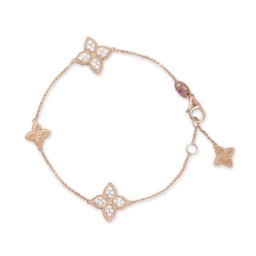 Princess Flower 0.36ct Diamond Bracelet ADR777BR1276_RG 
