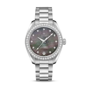 Pre-Owned OMEGA Seamaster Aqua Terra 150M Co-Axial Master Chronometer 34mm Ladies Watch 220.15.34.20.57.001