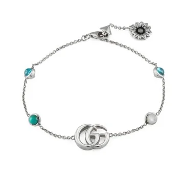 Gucci Interlocking Marmont Sterling Silver Bracelet YBA527393001 - Size L