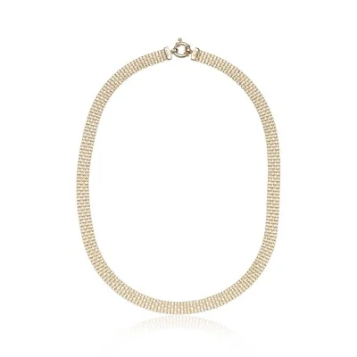 9ct Yellow Gold Woven Necklace
