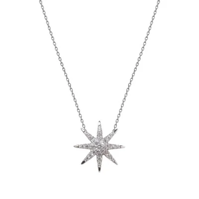 Carat* London Stella Silver Atrias Cubic Zirconia Necklet 23803-1