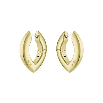 Boss Fiora Gold-Tone Steel Petal Hoop Earrings 1580823