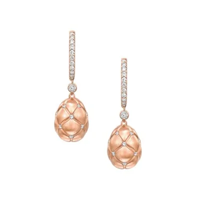 Fabergé Heritage Forever Quilted Egg Drop Earrings 378EA 731