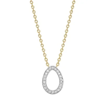 Faberg&eacute; Colours of Love Yellow & White Gold Diamond Sasha Egg Pendant Necklace 1552NE2766