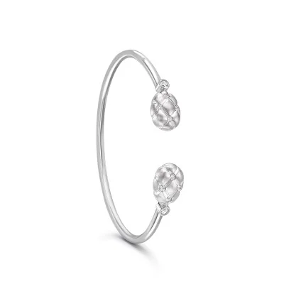 Fabergé Heritage Forever Quilted Open Bangle Bracelet 1070BT 2115