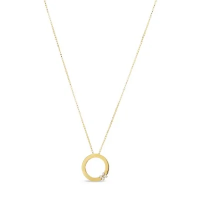 Roberto Coin 18ct Gold Love in Verona 0.09ct Diamond Pendant Necklace