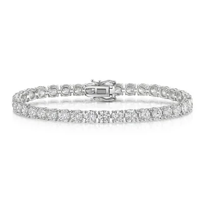 18ct White Gold Round Brilliant 15ct Lab Grown Diamond Bracelet