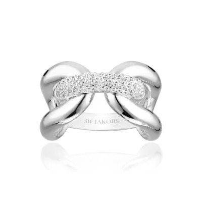 Sif Jakobs Capri Tre Link Ring SJ-R62016-CZ-SS