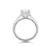 Platinum Lab Grown 2.00ct Oval Diamond Shoulders Ring
