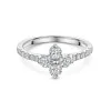 9ct White Gold Brilliant Cut Diamond 0.73ct Cluster Ring