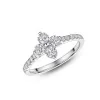 9ct White Gold Brilliant Cut Diamond 0.73ct Cluster Ring