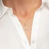 9ct Yellow Gold Paperclip Link Style Drop Pendant