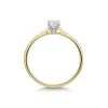 18ct Yellow Gold V-Shape 0.33ct Round Brilliant Diamond Solitaire Ring