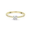 18ct Yellow Gold V-Shape 0.33ct Round Brilliant Diamond Solitaire Ring