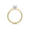 18ct Yellow Gold 4 Claw Bar Set Round Brilliant 0.60ct Diamond Solitaire Ring
