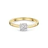 18ct Yellow Gold 4 Claw Bar Set Round Brilliant 0.60ct Diamond Solitaire Ring