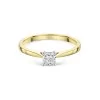 18ct Yellow Gold Princess Cut 0.40ct Diamond Solitaire