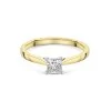 18ct Yellow Gold Princess Cut 0.60ct Diamond Solitaire Ring