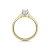 18ct Yellow Gold Princess Cut 0.40ct Diamond Solitaire Ring with Diamond Set Shoulders