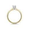 18ct Yellow Gold Emerald Cut 0.40ct Diamond Solitaire Ring
