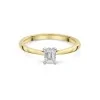 18ct Yellow Gold Emerald Cut 0.40ct Diamond Solitaire Ring